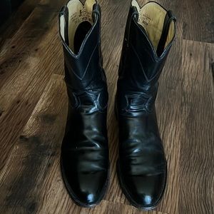 Justin Black Western Cowboy Boots 3702 sz 11D